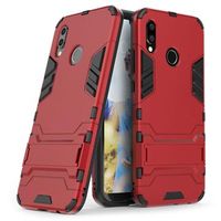 Huawei P20 Lite Armor Hybrid Case met Standaard - Rood