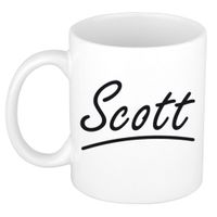 Scott voornaam kado beker / mok sierlijke letters - gepersonaliseerde mok met naam   -