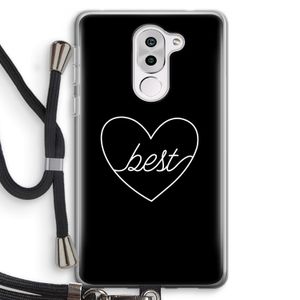 Best heart black: Honor 6X Transparant Hoesje met koord
