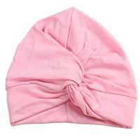 Baby mutsje katoen zachte tulband knoop zomer Boho Kids meisjes pasgeboren GLB (roze)