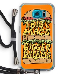 Big Macs Bigger Dreams: Samsung Galaxy S6 Transparant Hoesje met koord