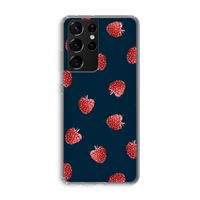 Framboosjes: Samsung Galaxy S21 Ultra Transparant Hoesje