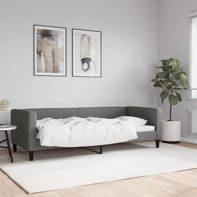 Slaapbank 80x200 cm stof donkergrijs