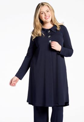 Yoek Jurk met stenen | Blauw | Maat 38/40