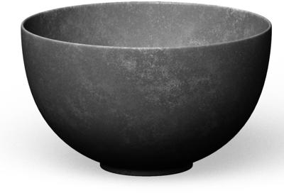 Looox Ceramic Raw Small Compacte waskom Ø 23x13 cm Black
