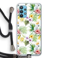 Gele kuif: Samsung Galaxy A32 4G Transparant Hoesje met koord Gele kuif: Samsung Galaxy A32 4G Transparant Hoesje met koord