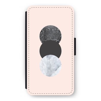 Marmeren cirkels: iPhone 12 mini Flip Hoesje