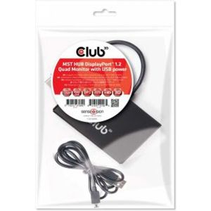 CLUB3D Multi Stream Transport (MST) Hub DisplayPort© 1.2 Quad Monitor USB Powered