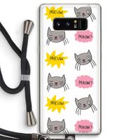 Meow: Samsung Galaxy Note 8 Transparant Hoesje met koord