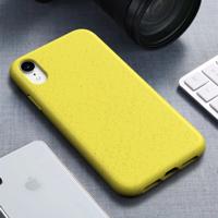 Starry Series schokbestendig stro materiaal + TPU beschermhoes voor iPhone XR (geel)