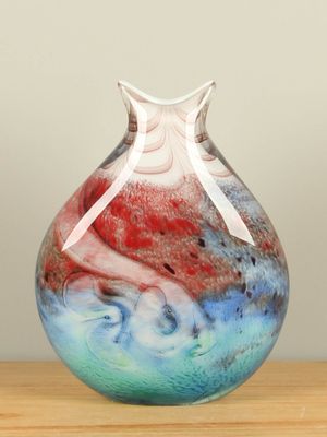 Vaasje uit glas multicolor, 26 cm, B012