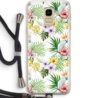 Gele kuif: Samsung Galaxy J6 (2018) Transparant Hoesje met koord