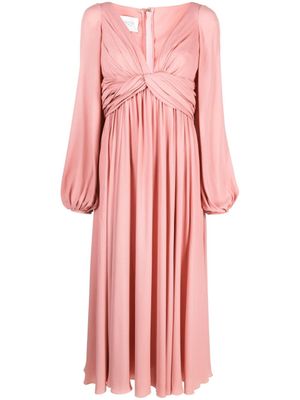 Giambattista Valli Maxi-jurk met gedraaid detail - Roze