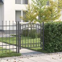 Hekpoort met slot Grijs 100 x 100 cm Poedergecoat staal