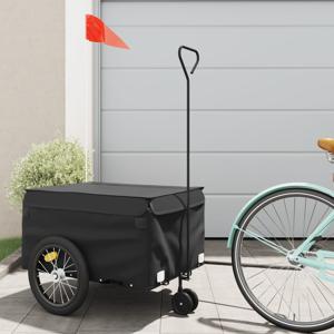 Fietstrailer 45 kg ijzer zwart