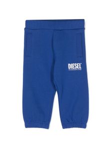 Diesel Kids pantalon de jogging en coton à logo imprimé - Bleu