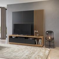 Home365 Wandcombinatie Celano - Wotan Eiken / Zwart