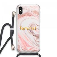 Feminist: iPhone XS Max Transparant Hoesje met koord