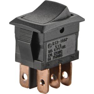 TRU COMPONENTS 1587819 Wipschakelaar TC-R13-166PB-02 250 V/AC 6 A 2x aan/aan Continu 1 stuk(s)