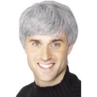 Carnaval Heren verkleedpruik Abraham - grijs - kort haar - celeberties - Opa Carnaval Heren verkleedpruik Abraham - grijs - kort haar - celeberties - Opa