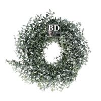 Kunst krans/deurkrans Eucalyptus - 35 cm - lichtgroen - kunstplant krans - voordeur