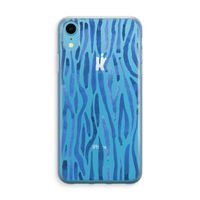 Blauwe nerven: iPhone XR Transparant Hoesje