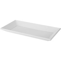 Rechthoekige witte onderzet bord/kaarsonderzetter 20 x 40 cm - Kaarsenplateaus - thumbnail
