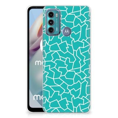 Motorola Moto G60 | Hoesje maken | Cracks Blue
