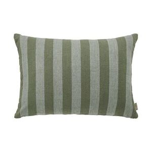 by fonQ Linen Stripe Sierkussen 40 x 60 cm - Groen