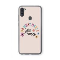 Happy days: Samsung Galaxy A11 Transparant Hoesje