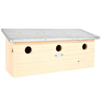 Houten vogelhuisje/nestkastje mus/mussen 46.8 cm   -