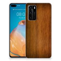 Huawei P40 | Bumper Hoesje | Donker Hout