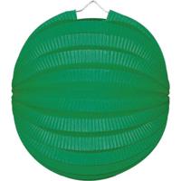 Party Lampion van papier - ronde vorm - groen - Dia 22 cm