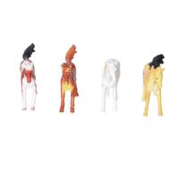 Paarden speelgoed - 4x stuks - plastic - 6 cm - figuur paard - willekeurig