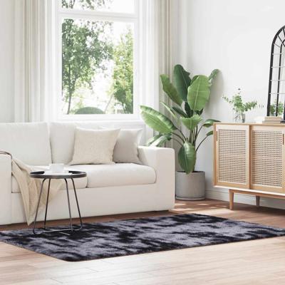 Hoogpolig vloerkleed NAVARRA 130x200 cm polyester donkergrijs