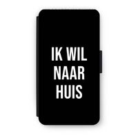 Ik wil naar huis - Zwart: iPhone X Flip Hoesje