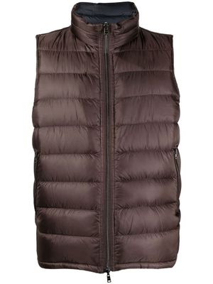 Herno gilet matelassé à design réversible - Marron