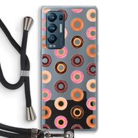 Donuts: Oppo Find X3 Neo Transparant Hoesje met koord