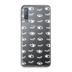 Eye pattern #3: Samsung Galaxy A7 (2018) Transparant Hoesje