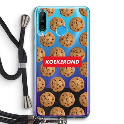 Koekerond: Huawei P30 Lite Transparant Hoesje met koord