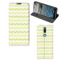 Nokia 2.4 | Hoesje met Magneet | Waves Yellow