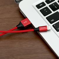 Baseus Yiven USB 2.0 / Lightning Kabel - 1.8m - Rood - thumbnail