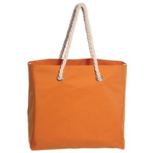 Strandtas met handvat oranje Capri 35 x 45 cm