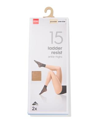 HEMA Pantysokken 15denier - 2 paar poeder (poeder)