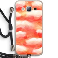 Lichte Wolken: Samsung Galaxy J3 (2016) Transparant Hoesje met koord