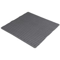 Badkamer/douche anti slip mat - rubber - voor op de vloer - antraciet - 55 x 55 cm