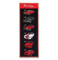 Ford Mustang Evolutie Houten Bord - 62 x 22cm