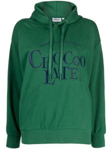 CHOCOOLATE hoodie en coton à logo brodé - Vert