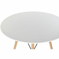 Eettafel DKD Home Decor Wit Zwart Natuurlijk Berken Hout MDF 90 x 90 x 74 cm - thumbnail