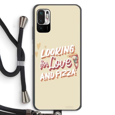Pizza is the answer: Xiaomi Redmi Note 10 5G Transparant Hoesje met koord